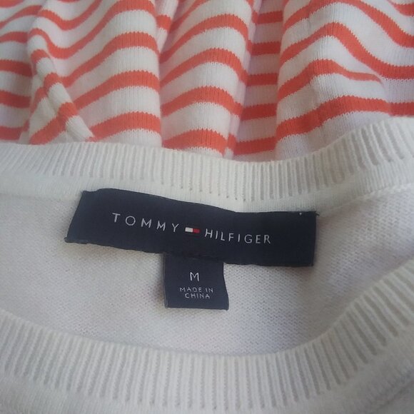 Tommy Hilfiger Sweater Colorful Iconic Color Block Striped Round Neck Pullover - Picture 7 of 7